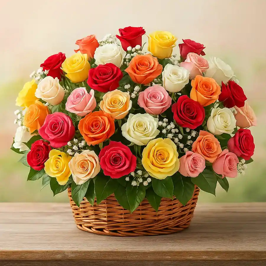 Heart of Roses Basket